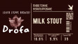 Пиво "Milk Stout" нефильтрованное  